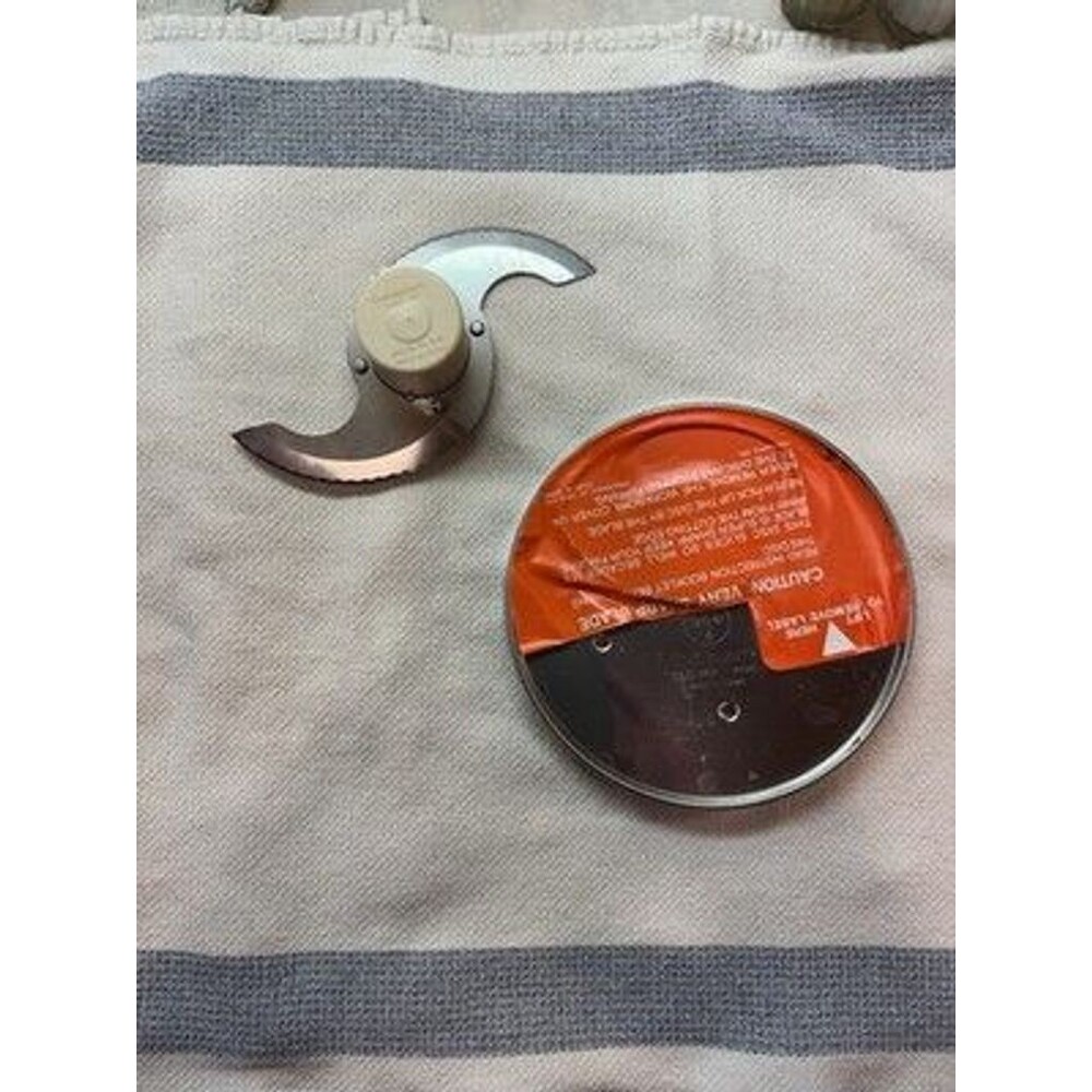 Cuisinart DLC-10 Metal S-Blade And Slicing Disc Vintage Food Processor Parts